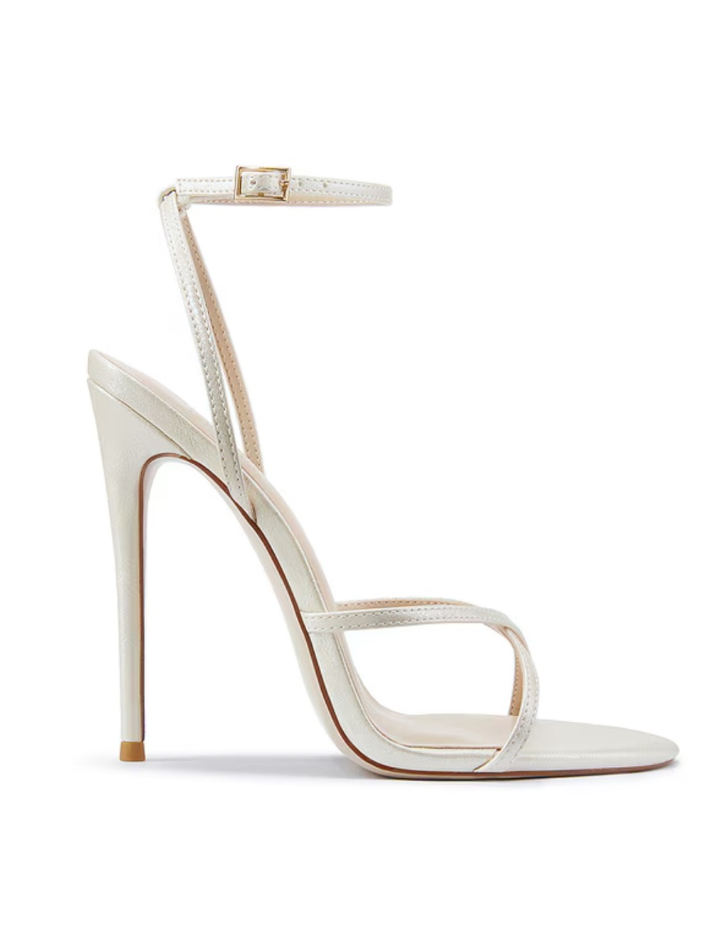 Femme LA Ale Sandals Champagne White Stilettos Sandals high heels Revolve 7